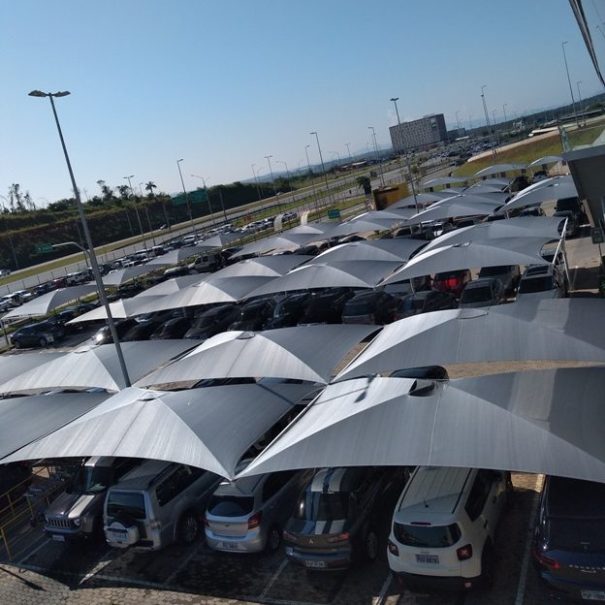 Sombreador e cobertura para estacionamento Aeroporto Internacional de Salvador