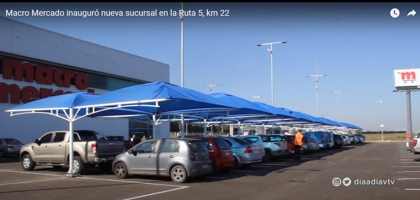 Toldo de sombra para parking